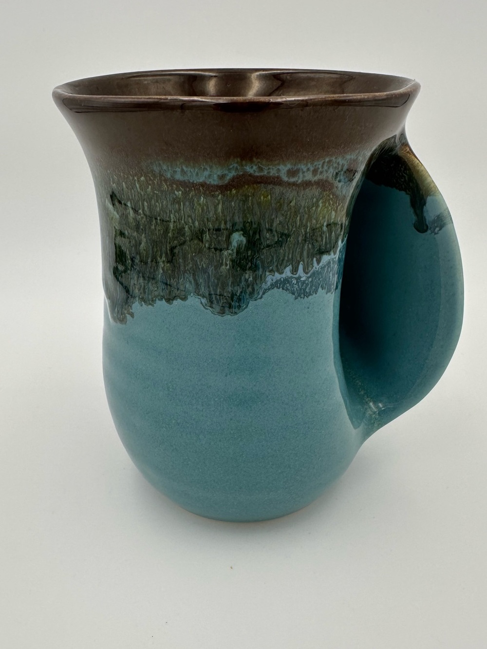 Neher Signed Pottery 2016~ Hand Warmer Mug Right Handed